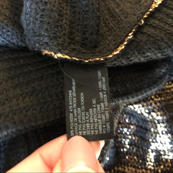 Club Monaco Gold Metallic Short Sleeve Dolman Top - Picture 8 of 8